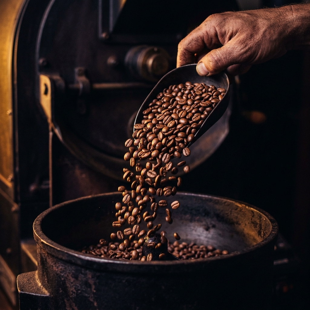 Granos de café de especialidad — proceso de selección y tueste artesanal